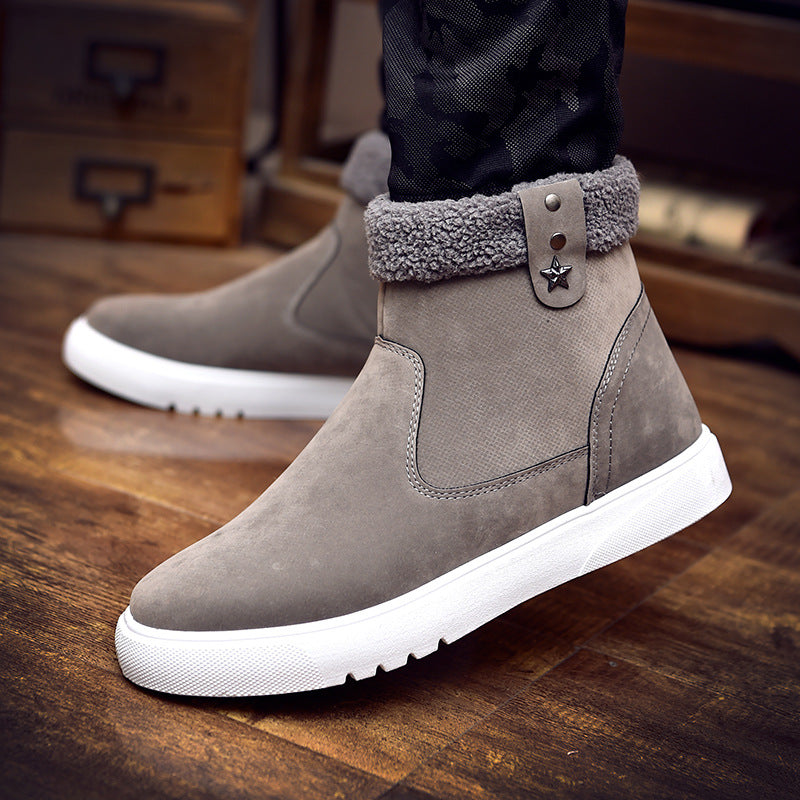 Men's winter warm and velvet snow boots