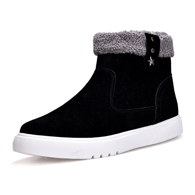 Men's winter warm and velvet snow boots